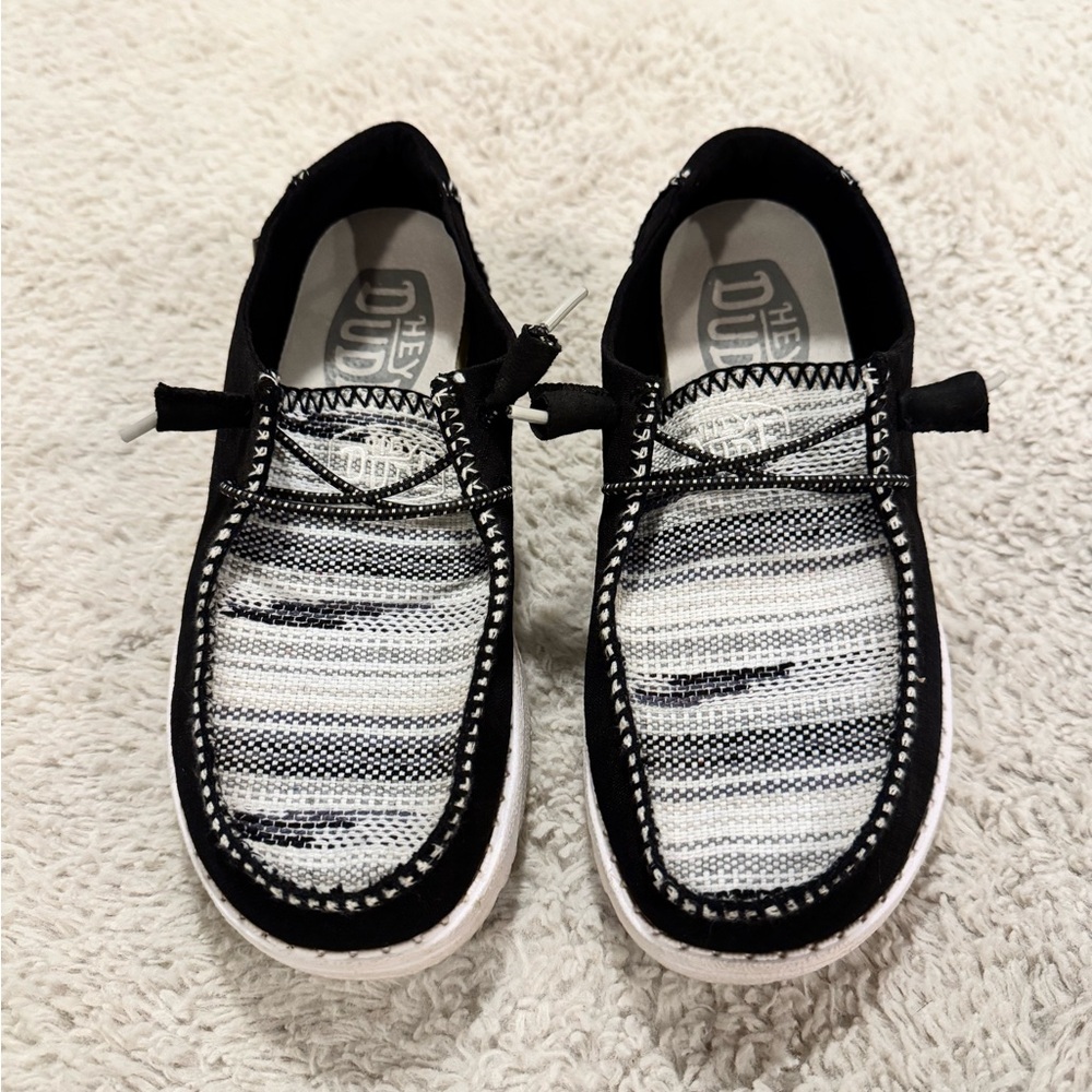 Lightly worn pair of Wendy Boho Zion Black HeyDudes